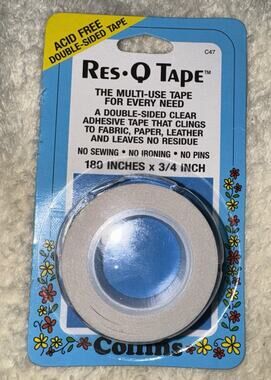 New Collins RES-Q-TAPE 180" x 3/4" Multi Use Tape Acid Free Double Sided